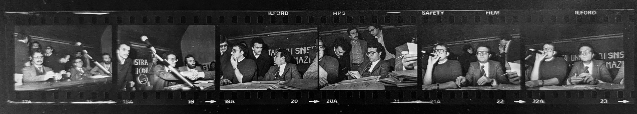 Provino a contatto in bianco e nero dall’archivio fotografico AGF