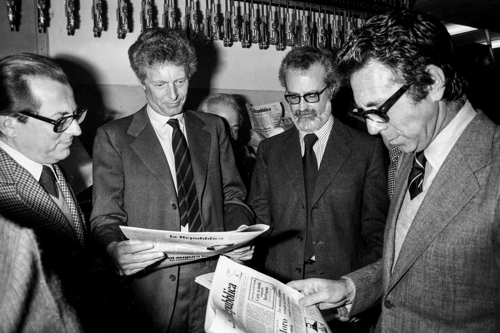 La prima copia di la Repubblica, Roma, 14 gennaio 1976